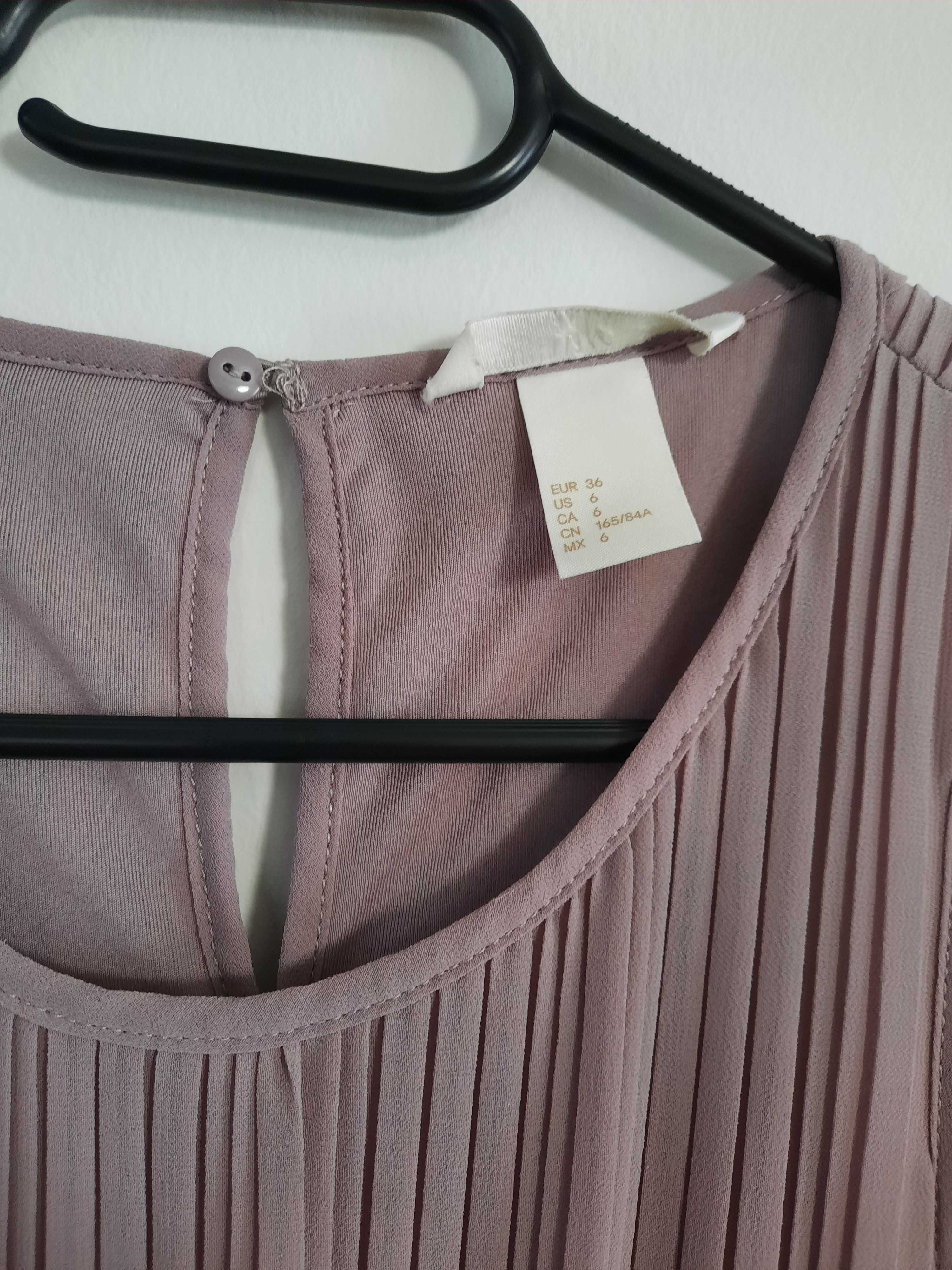 Plisowana sukienka szyfonowa H&M roz. 36