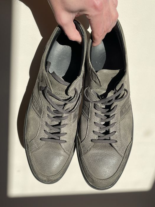 Чоловічі шкіряні високі кеди TODS сірого кольору 43 розмір (Italy)