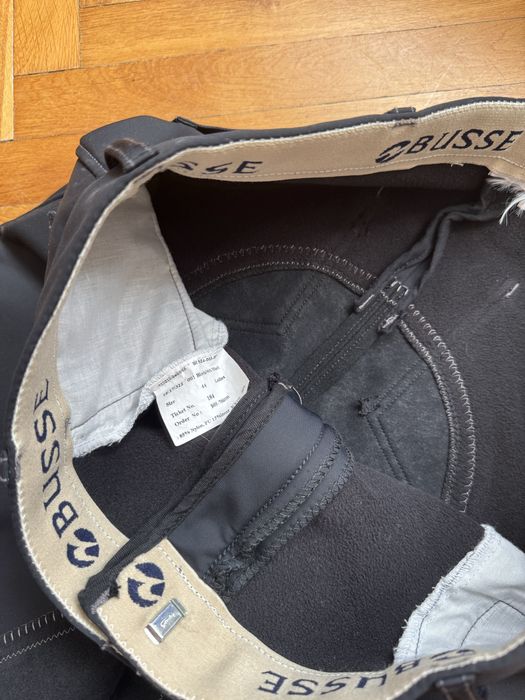 Busse bryczesy do jazdy konnej XXL 44 czarne jodhpur zimowe termiczne