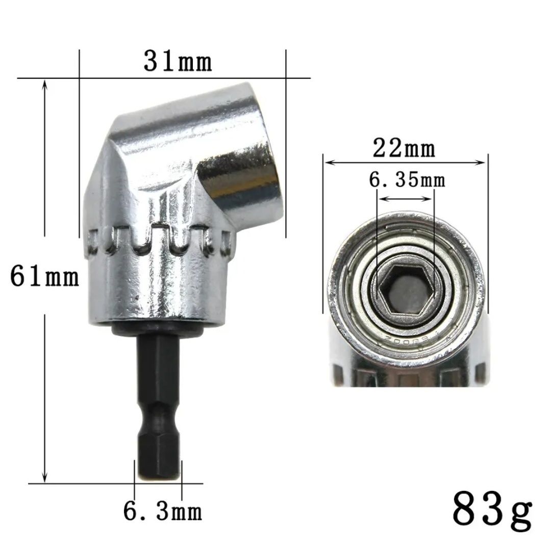 Поворотна кутова викрутка на електродриль шуруповерт