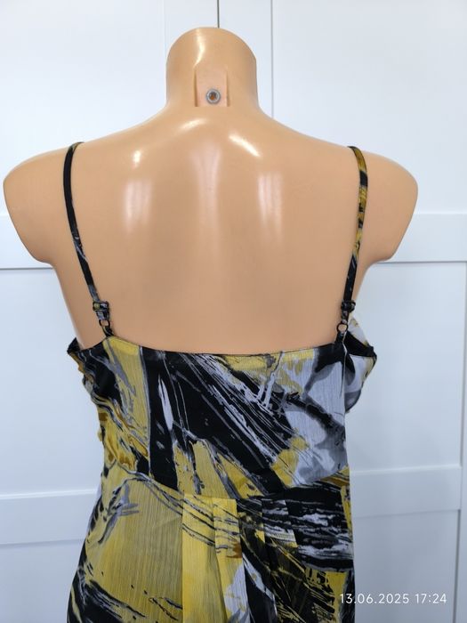 Sukienka 12 L 40 na ramiączkach długa maxi elegancka wizytowa codzienn