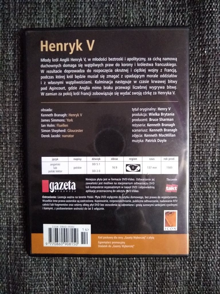 Henryk V - film dvd