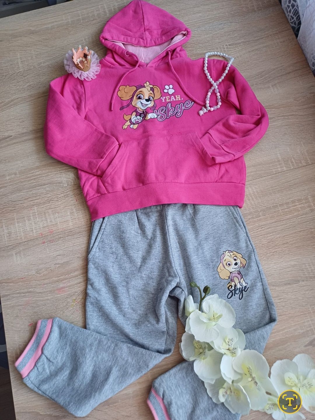 2w1, Ciepły dres Psi Patrol Sky,ocieplana bluza i spodnie, 116