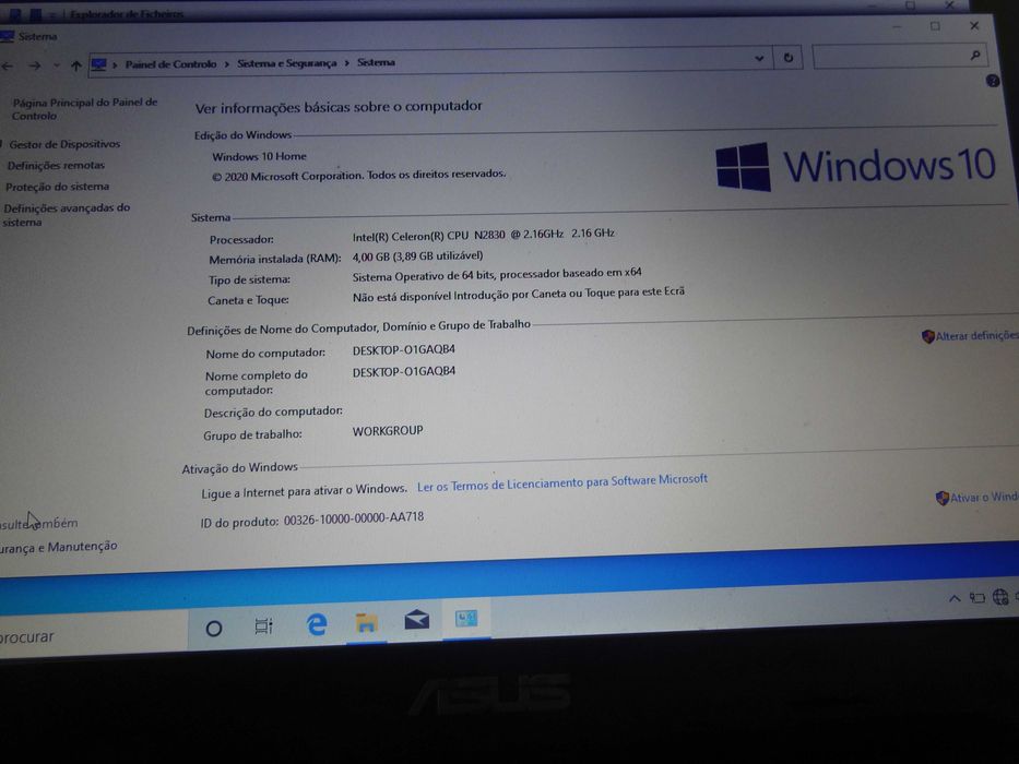 Motherboard asus F551M, testada sem anomalia