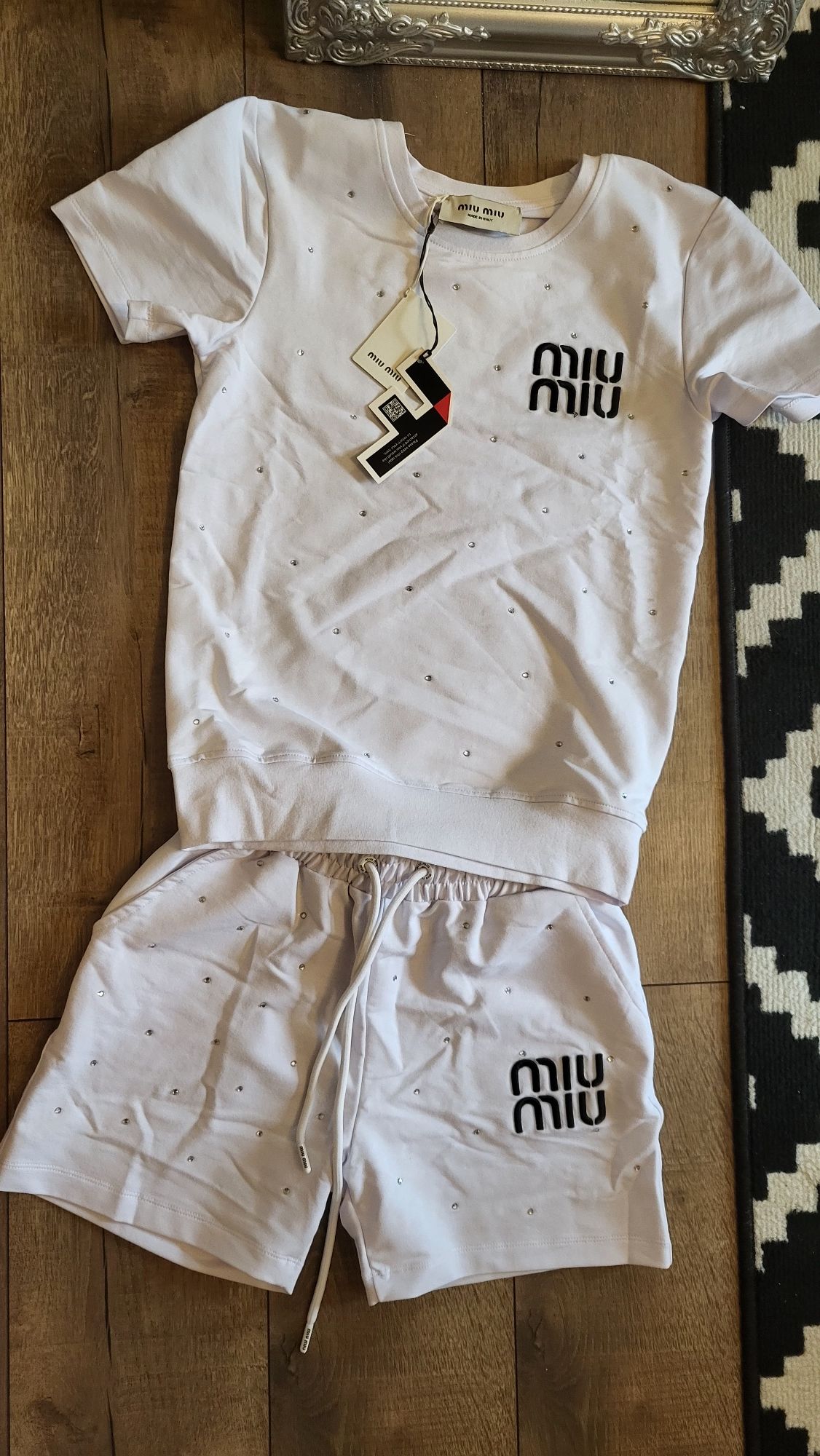 Miu miu komplet spodenki plus bluzka cudo metki S