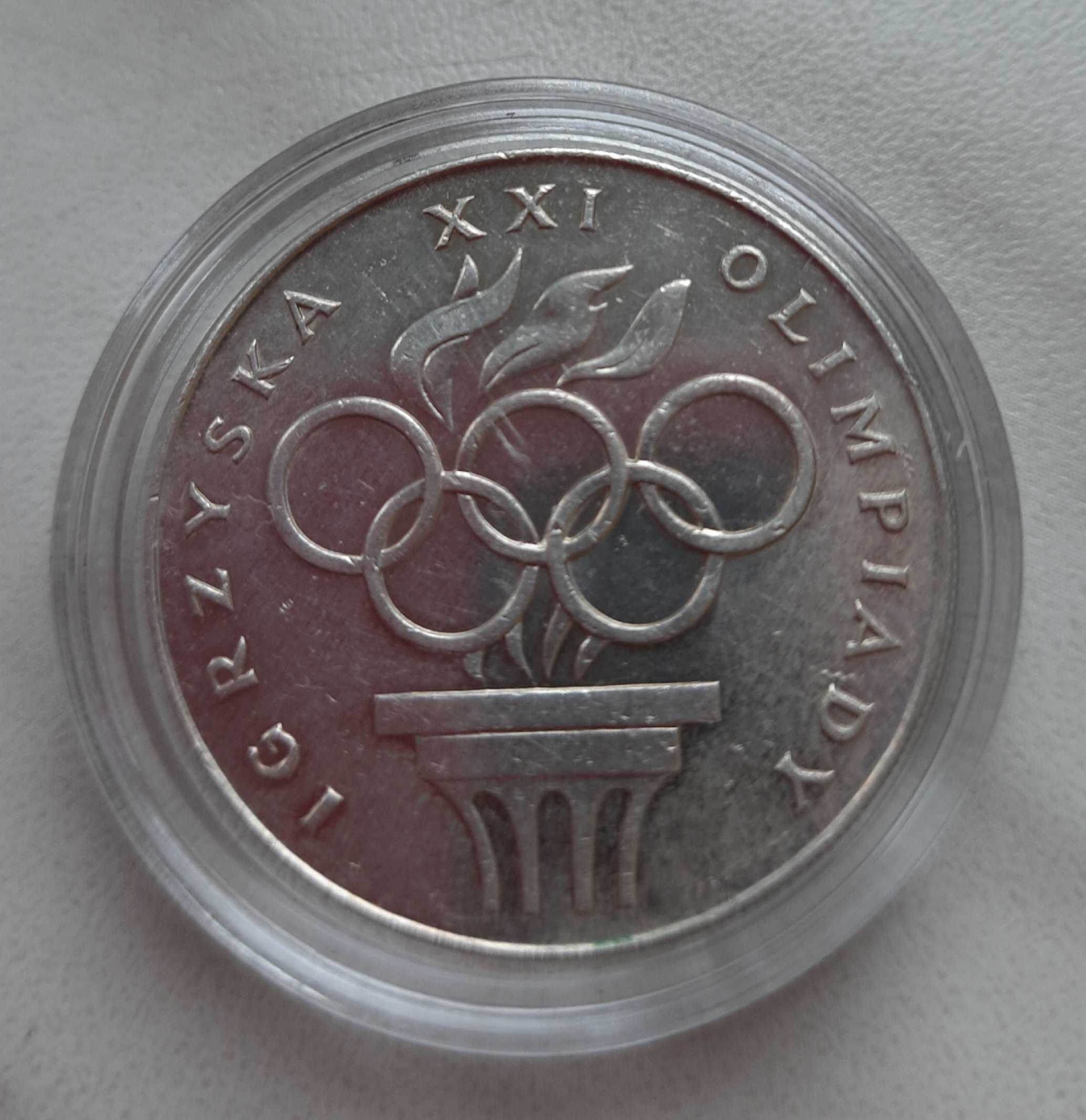 Srebrna moneta z 1976, 200 złotych, igrzyska XXI olimpiady