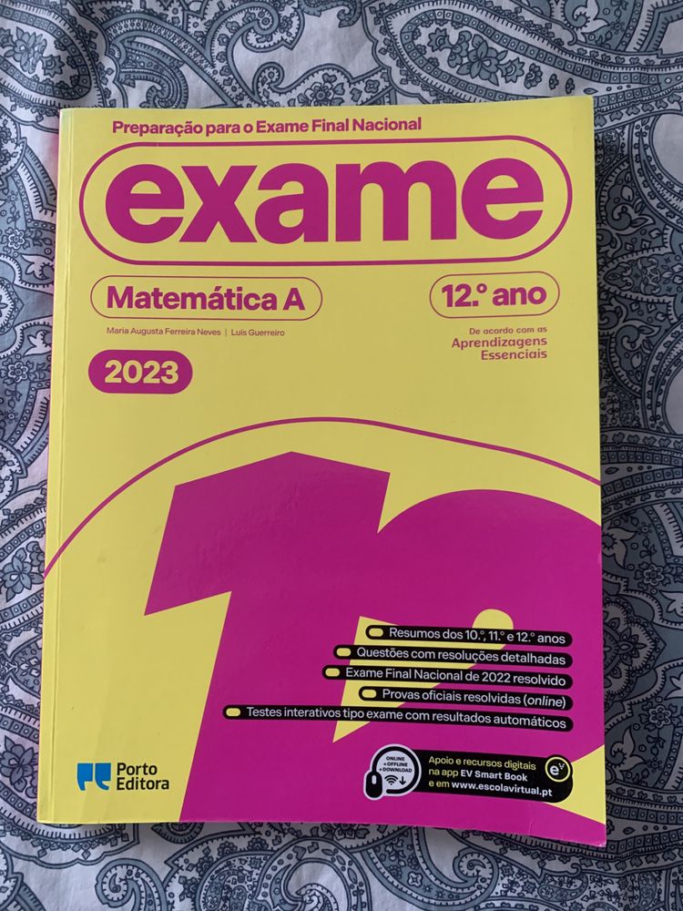 Livro de Preparação para o Exame Nacional de Matemática A do 12.º ano