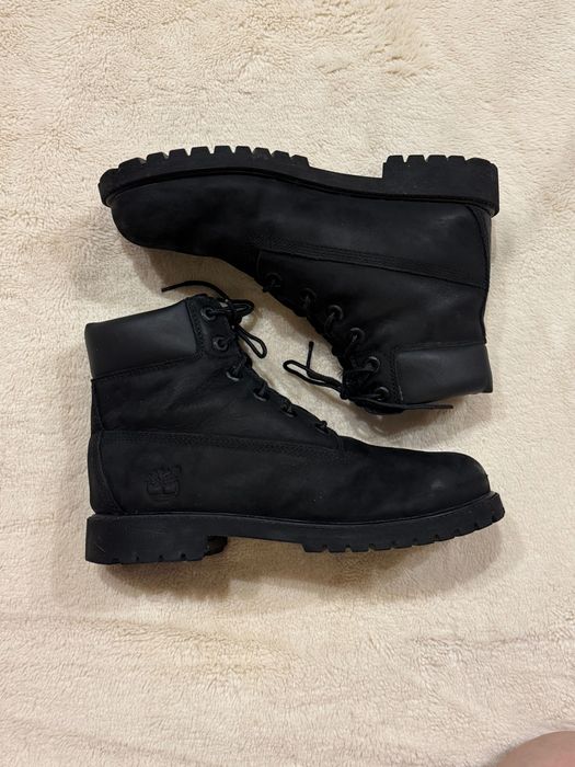Buty trzewiki trapery Timberland Premium 6 In Czarne Junior’s 40 nubuk