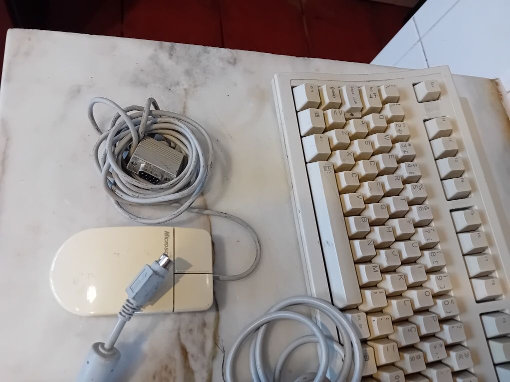 Conjunto de Teclado e Rato Antigos