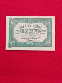 Nota " cédula" 5 centavos casa da moeda