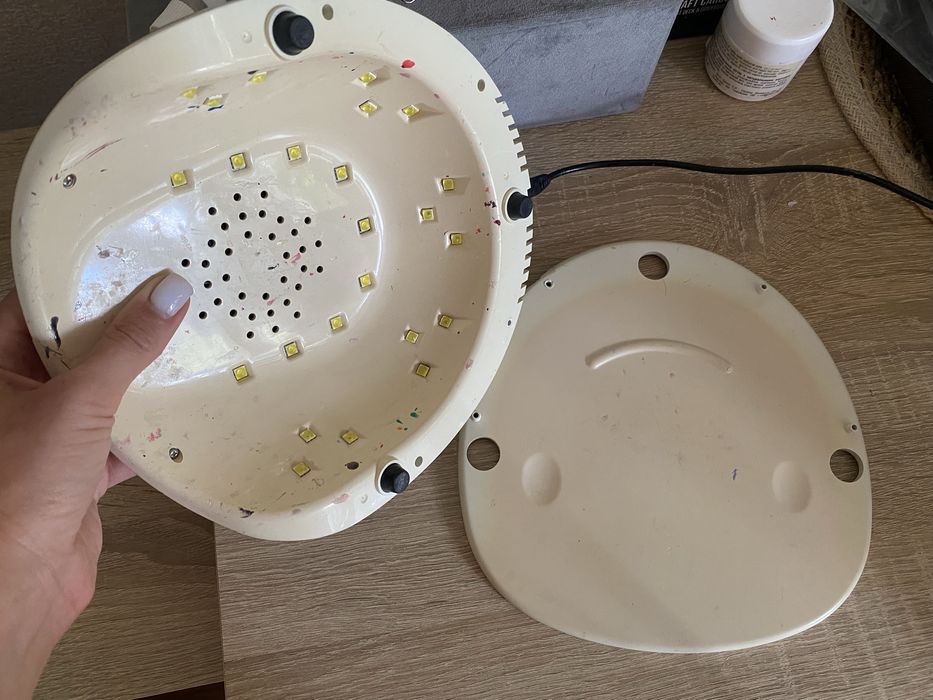 Диодная мощная лед лампа для ногтей / маникюра с вентилятором