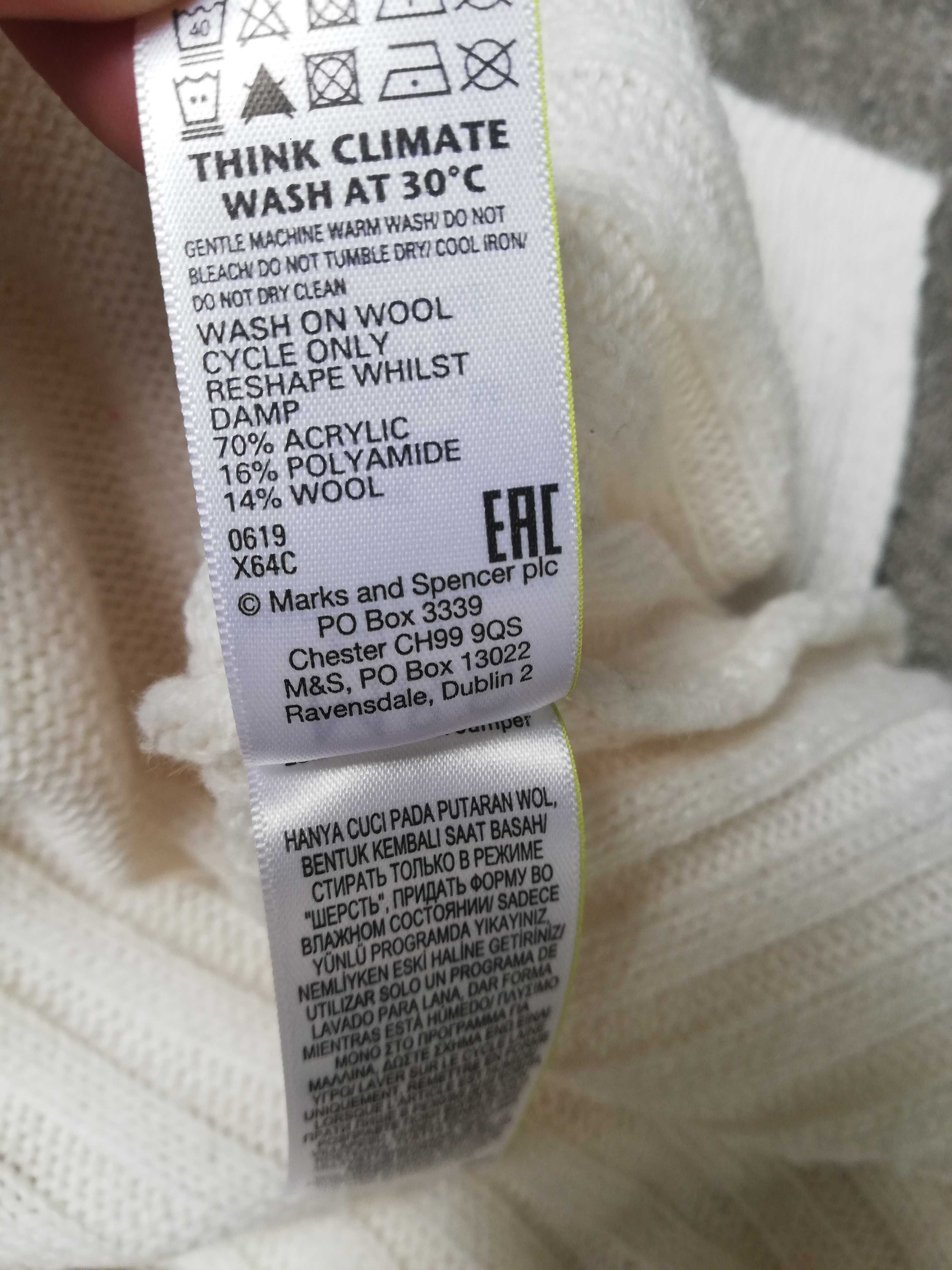 Sweter Marks&Spenser 38-40 rozmiar M L wełna