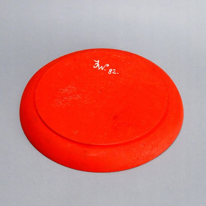 ręcznie malowany talerz drewniany w stylu etno