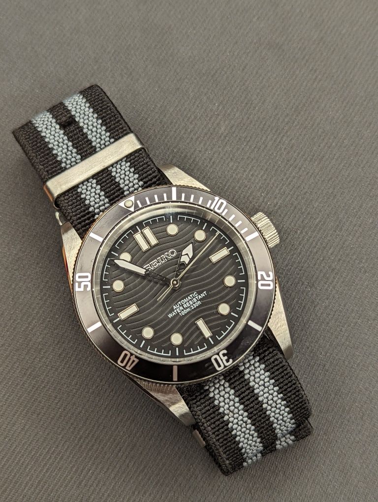 Seiko mod delta czarny NATO 41mm szafir