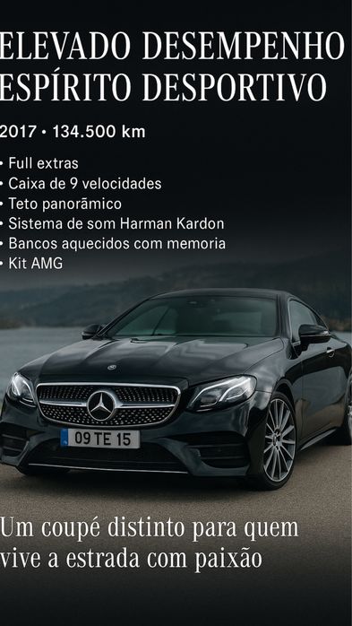 Mercedes-Benz E220 D Coupé AMG | Full Extras | Um Estradista de Classe