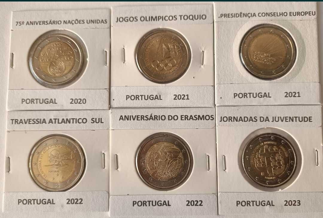 29 Moedas comemorativas portuguesas de 2 euros Bimetálicas.