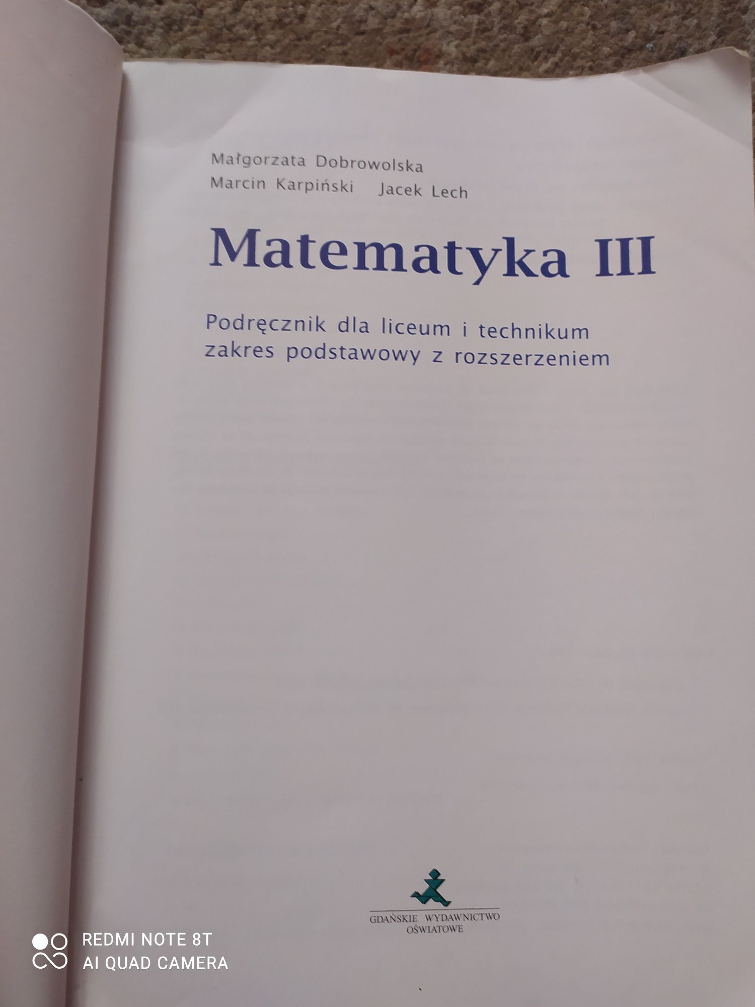 Matematyka III z plusem Podręcznik liceum-technikum