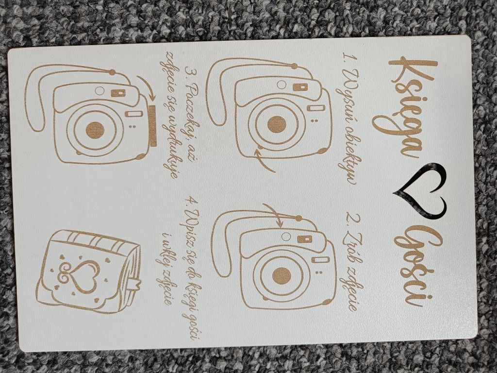 Tablica księga gości instax ślub