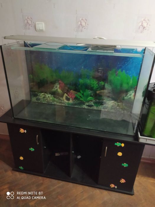 Аквариум 350л.с тумбой
