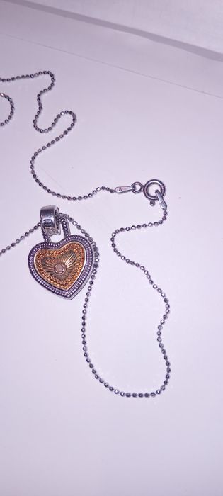 Srebrny łańcuszek z sercem