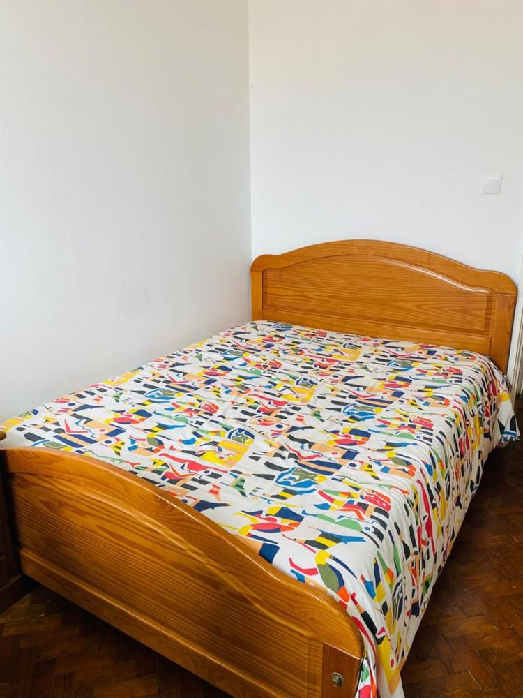 Cama Casal Madeira Maciça