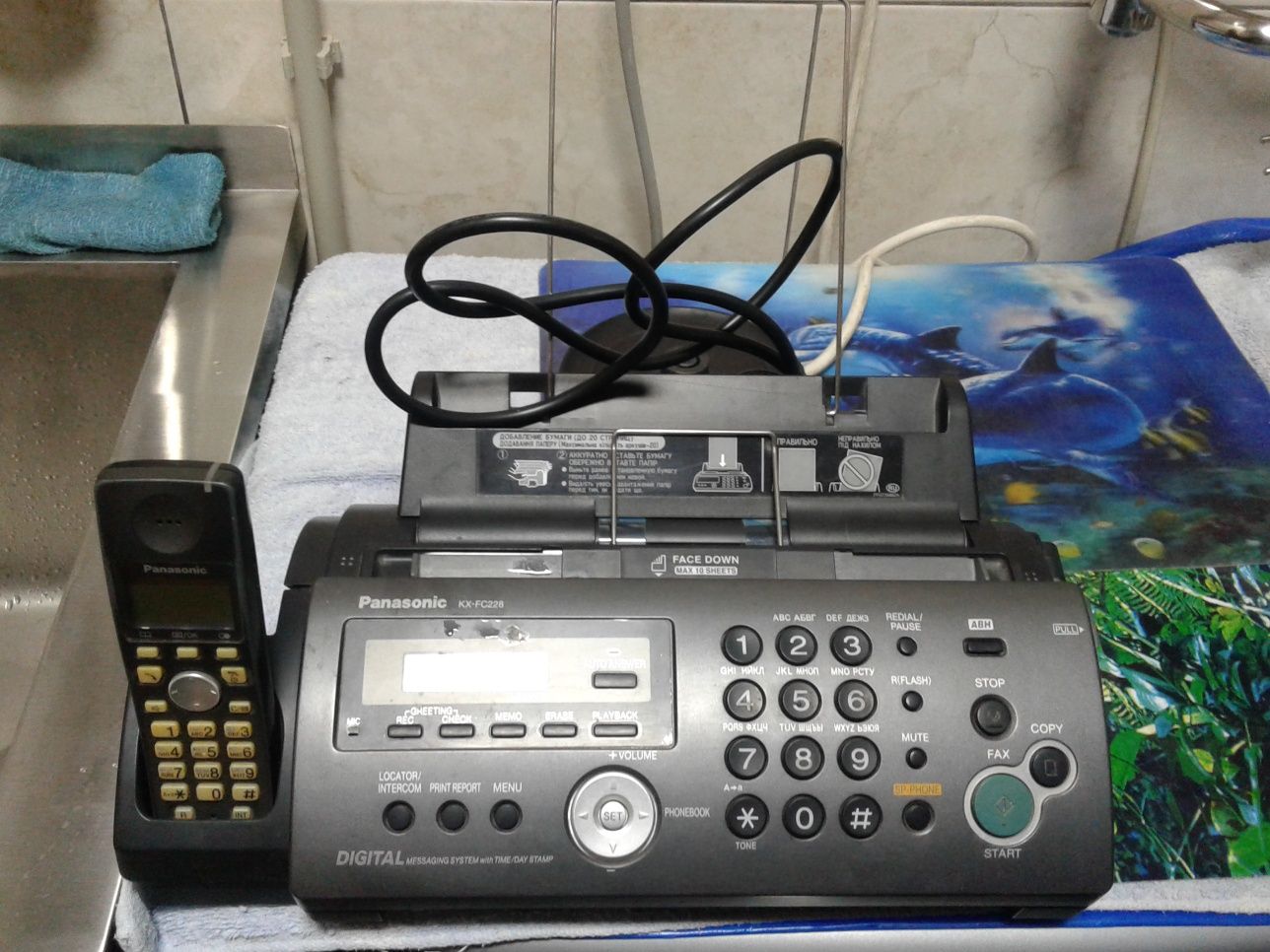 Продам радио телефон-факс Panasonic KX-FC228