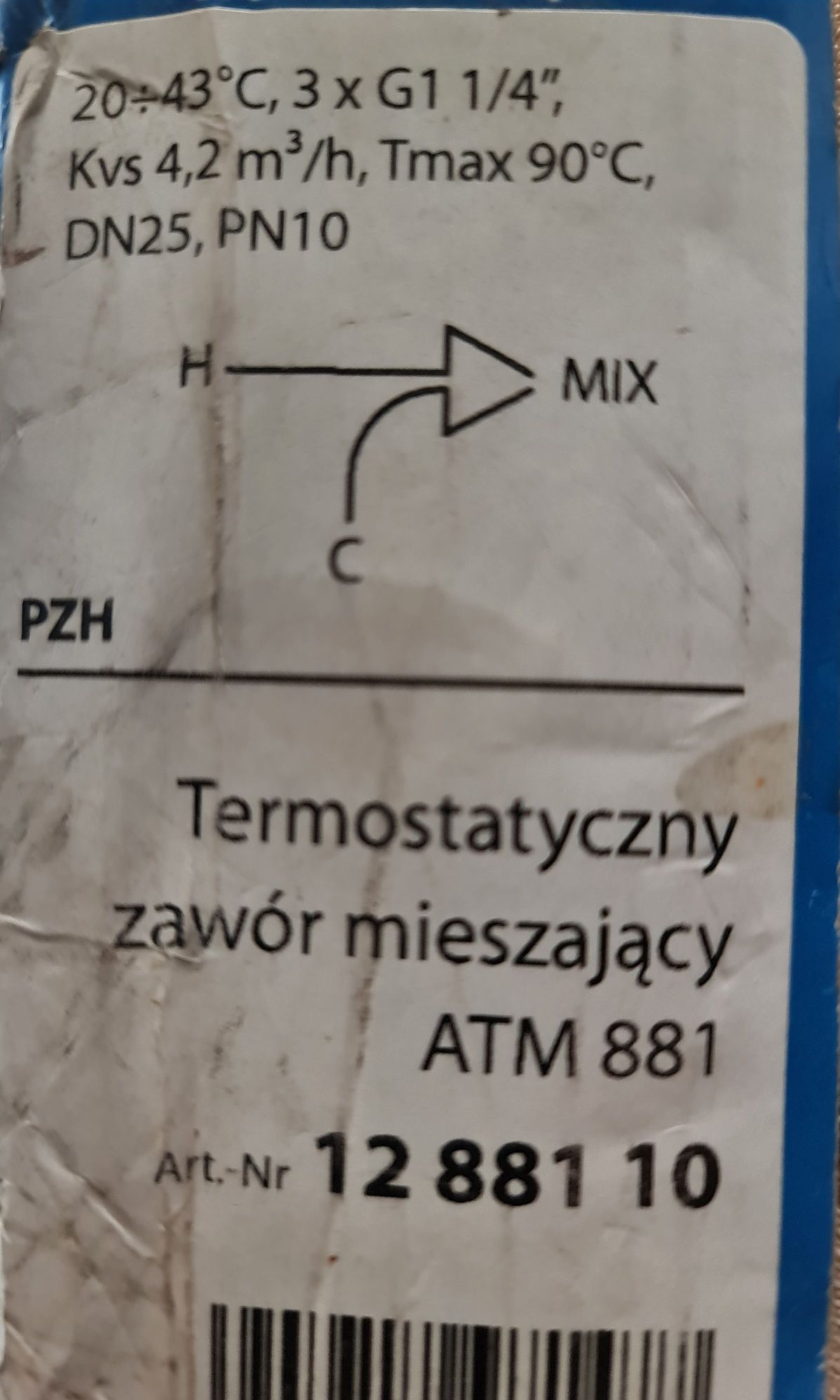 AFRISO Termostatyczny Zawór Mieszający ATM881, 20 do 43°C, 5/4