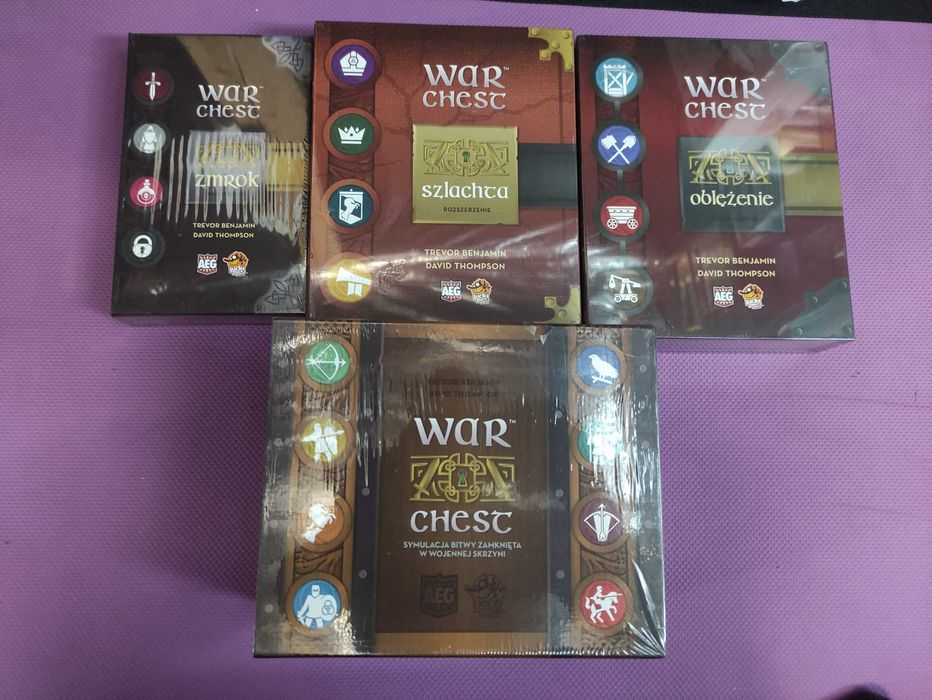 Gra Planszowa War Chest podstawa + dodatki Szlachta Zmrok Oblężenie