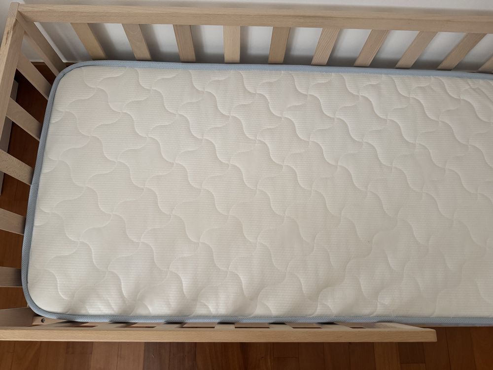 Cama AT4 70X140, Natural com colchão