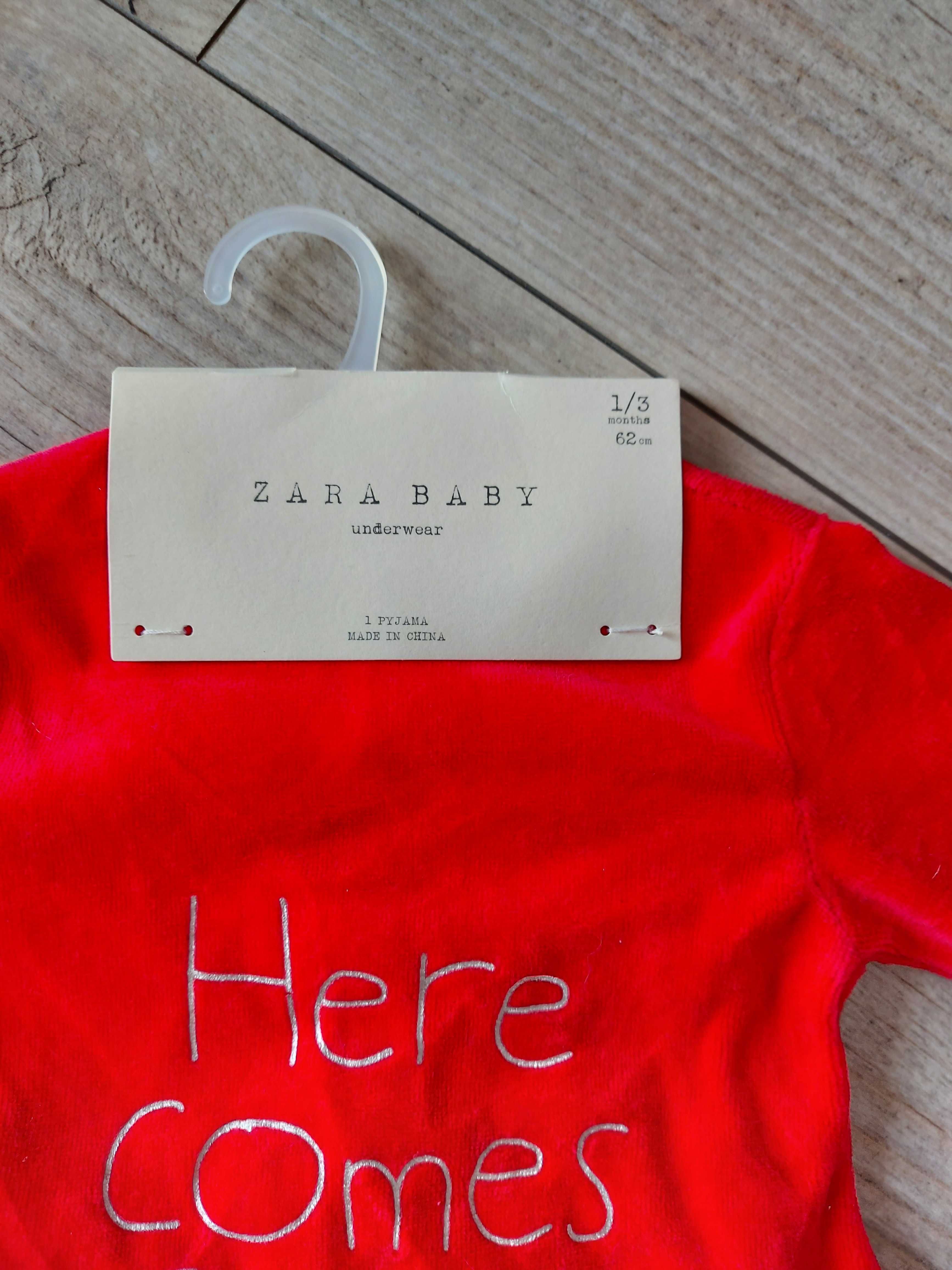 Zara baby pajacyk santa świeta 62 nowy