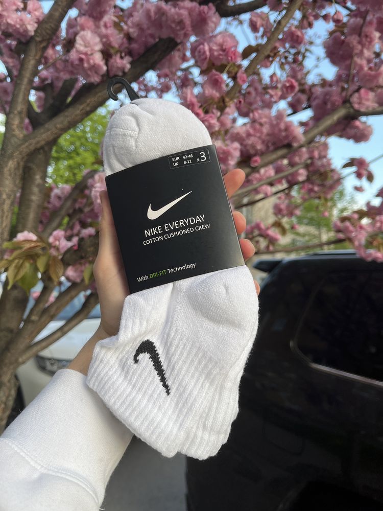 ОРИГінал Nike Everyday носки білі середні 38-42, 42-46, 46-50