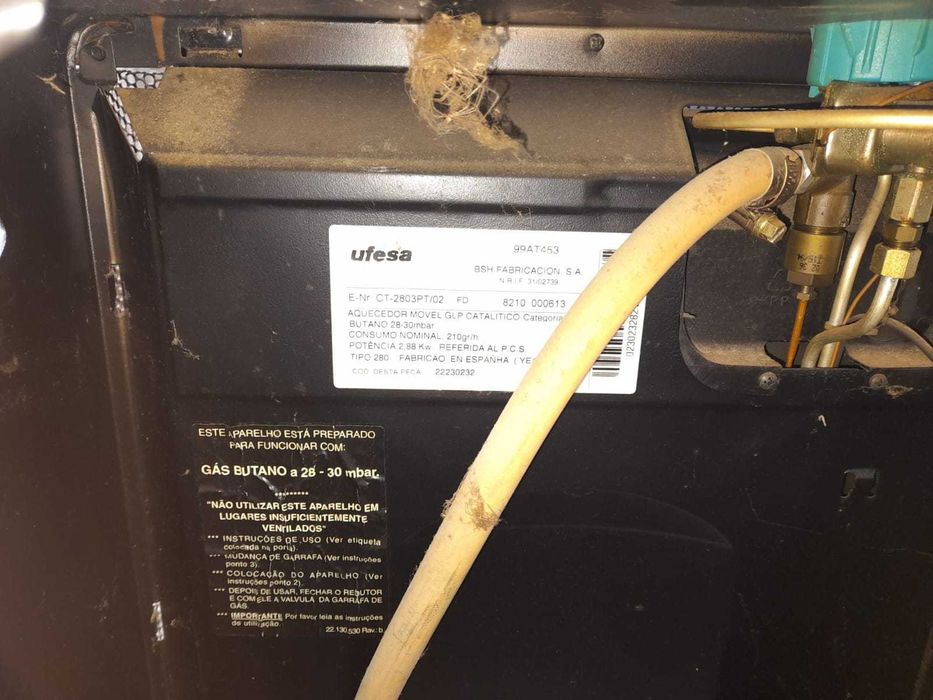Aquecedor Ufesa a gas de bilha