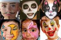 Pinturas faciais para eventos