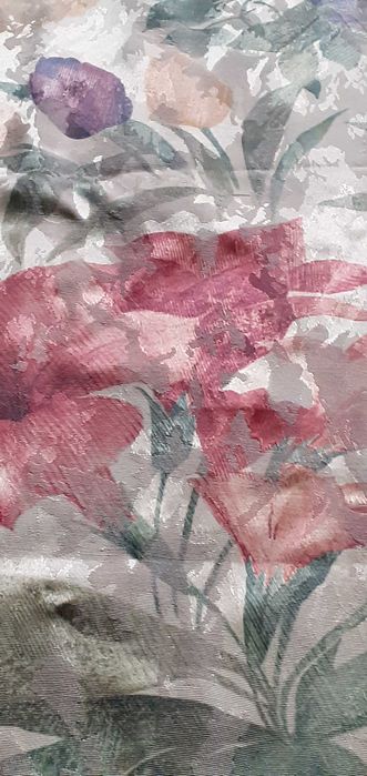 Zasłony długie stylowe eleganckie duże  kwiaty 2 kpl 250 zł