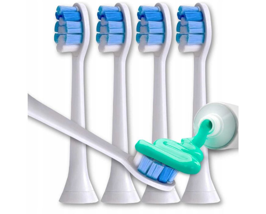 4x Końcówki Główki do Szczoteczki Sonicznej Philips Sonicare W2 Profil