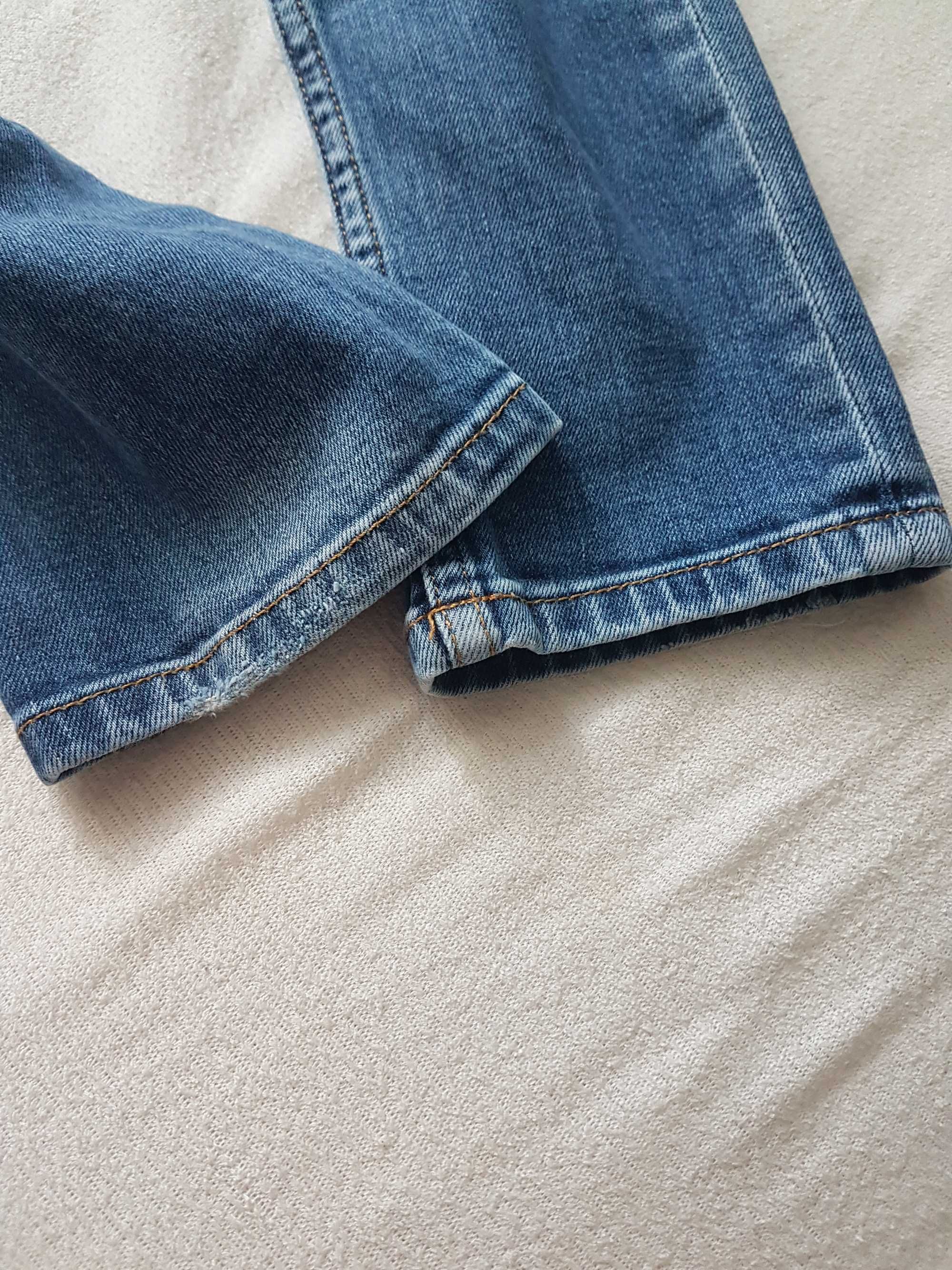 Spodnie jeansowe skiny z dziurami na kolanach w28 l30 Tommy Hilfiger