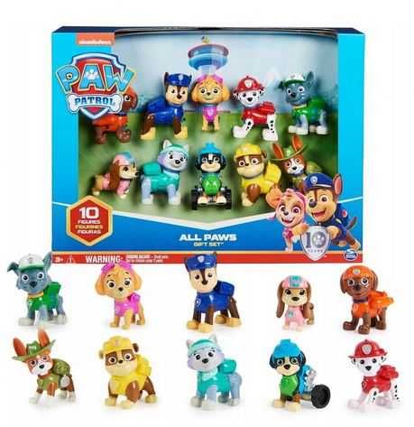 Psi Patrol Duży Zestaw Figurki 10 figurek z ruchomymi elementami NOWY
