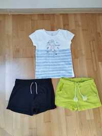 Paka 140,tshirt cool Club 140+spodenki Coccodrillo 140+spodrnki C&A