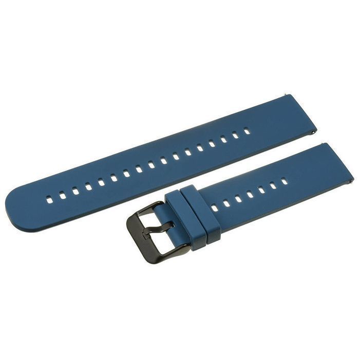 Pasek Gumowy Do Zegarka U27 - Granatowy/Czarny - 22Mm