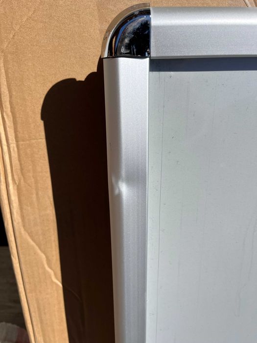 Potykacz   tablica reklamowa Outdoor zaokrąglone narożniki, srebrny