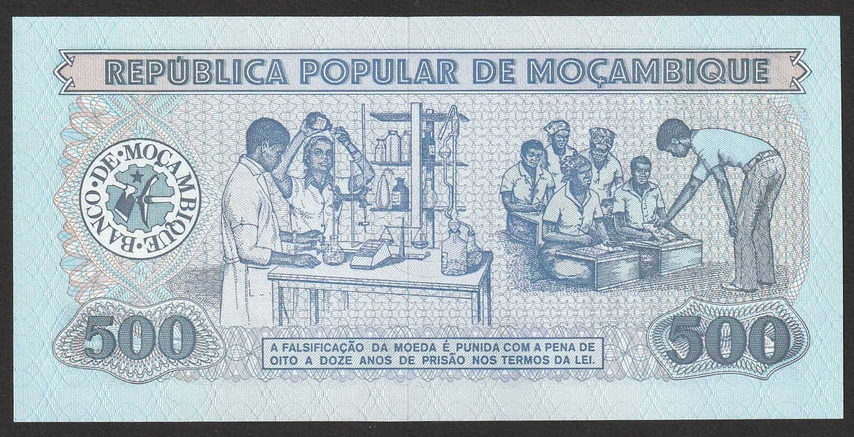 Mozambik 500 meticais 1980 - AA - stan bankowy UNC
