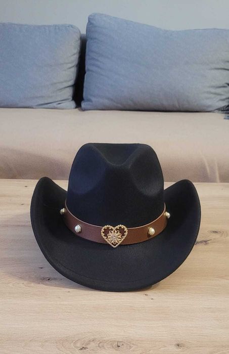 Kapelusz kowbojski czarny klasyczny Wild West Country Western nowy