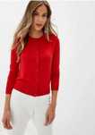 Czerwona marynarka na guziki, kardigan Marks & Spencer, bluza