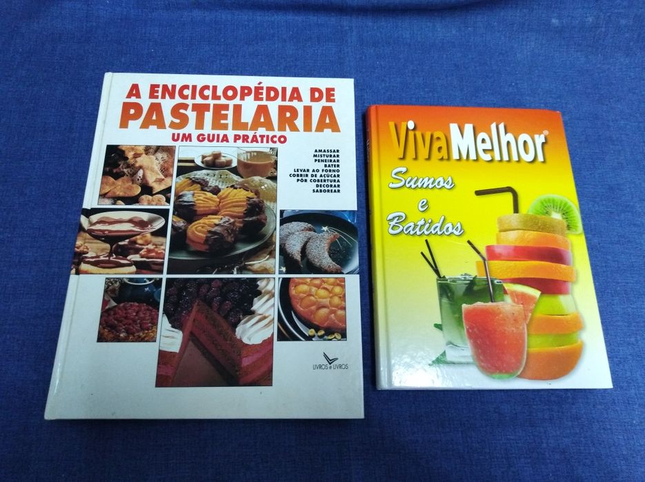 Livros de culinária, pastelaria e outros.