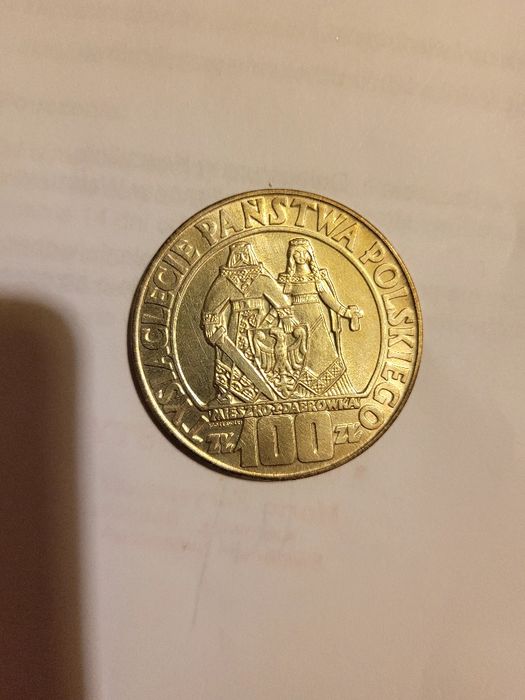 Moneta 100 zł Mieszko i Dąbrówka 1966 r