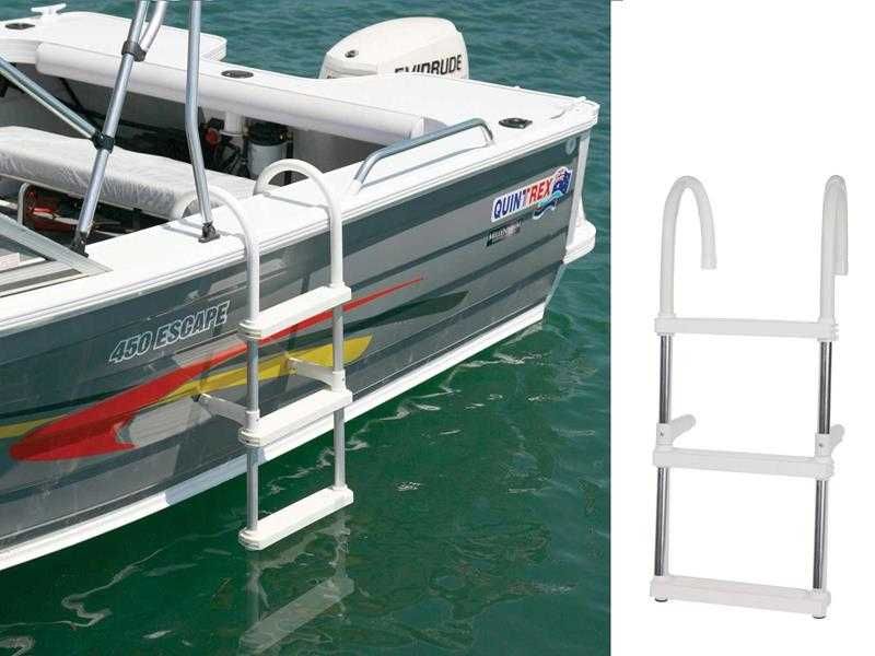 Drabinka pokładowa burtowa na łódź • 3 Stopniowa • Aluminiowa / NOWA