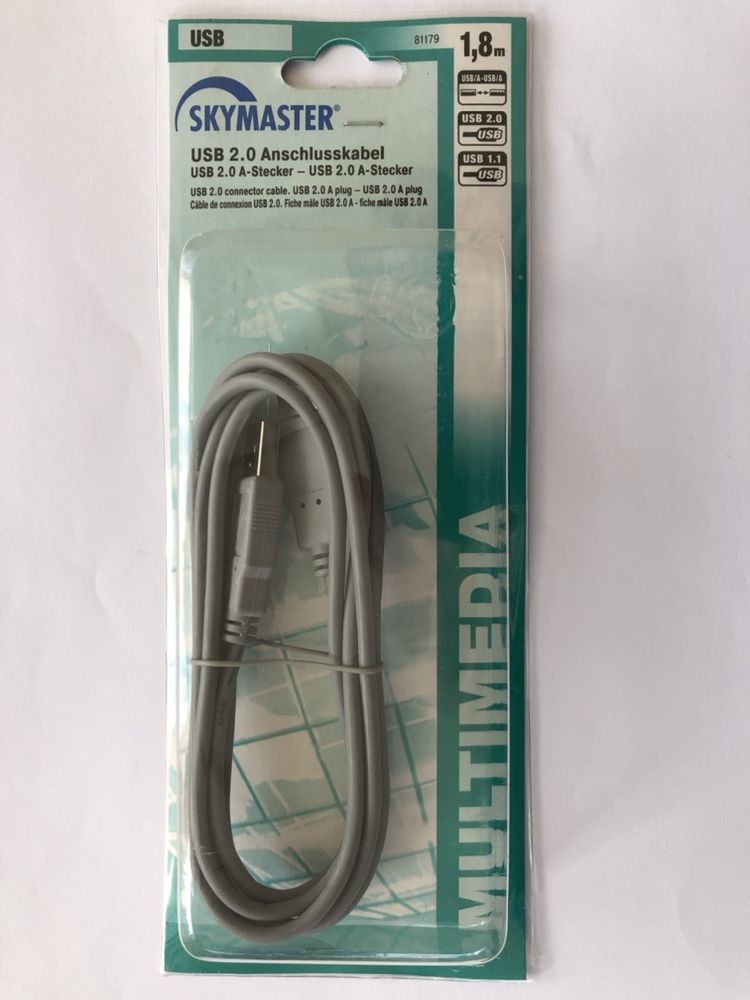 Kabel przyłączeniowy USB 2.0 - 1,8 m