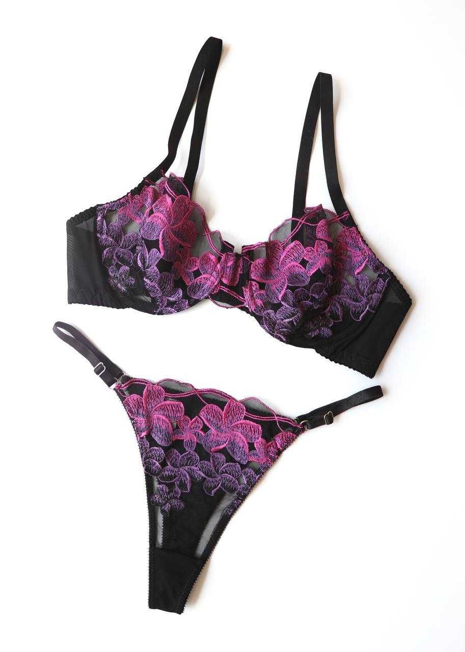 conjunto de lingerie artesanal de luxo e de alta qualidade (NOVO)