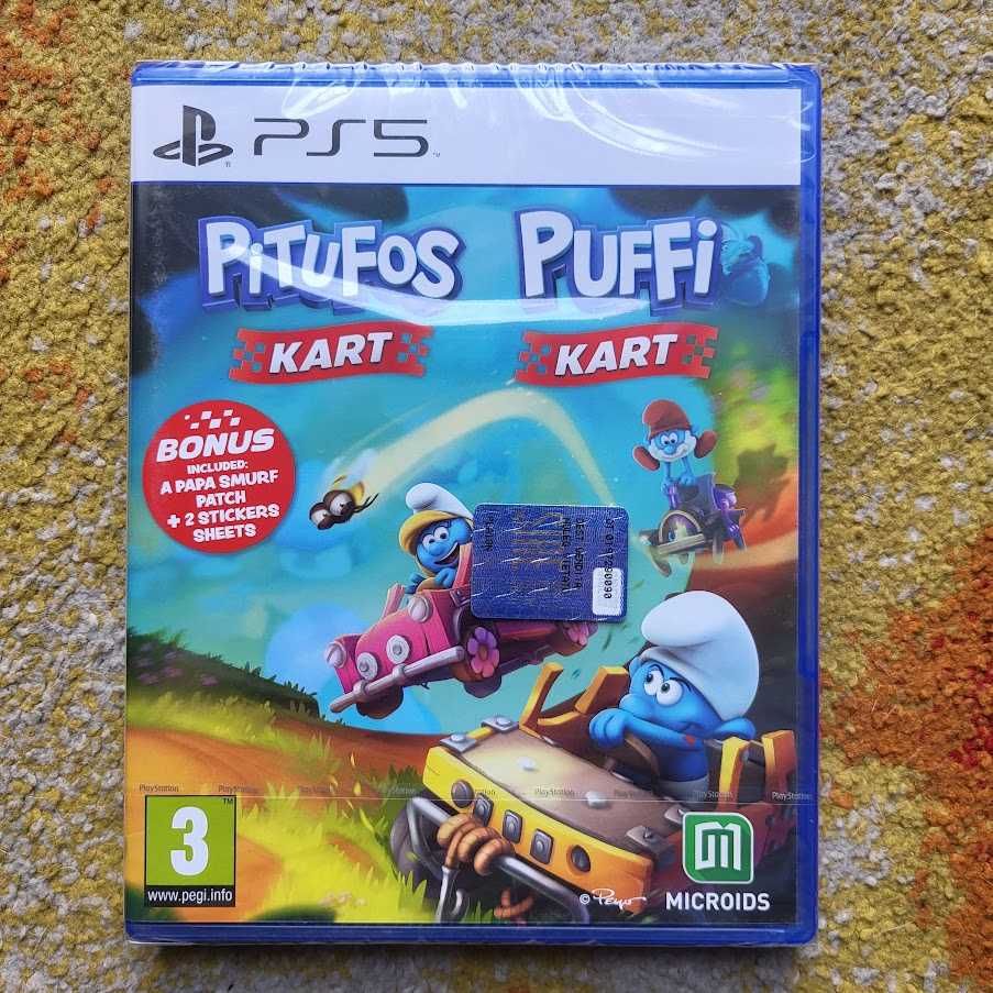 Smurfs / Smerfy Kart + Naklejki PS5 Playstation 5 PL - NOWA