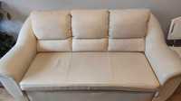 kanapa rozkładana + fotel, kolor ecru